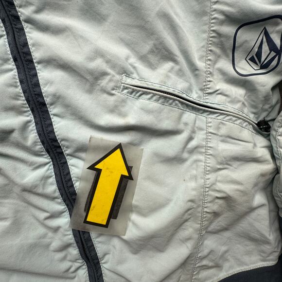 Vintage Volcom Snow Ski Jacket Womens Medium Blue Hooded Full Zip Pockets Hood - Picture 13 of 16